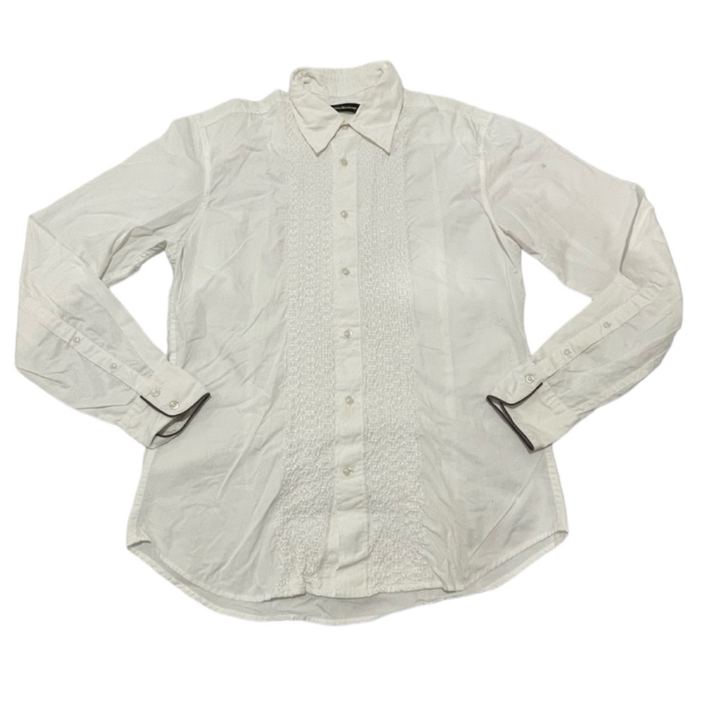 Urban Behavior White Men’s Casual Button Down Shirt